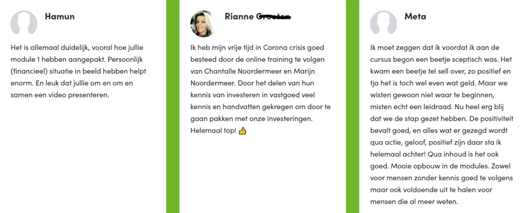 Op deze foto zie je IBA Coaching vastgoed cursus ervaringen