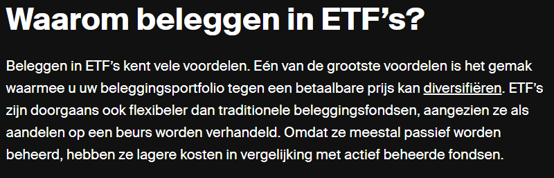 Op deze foto zie je hoe je EFT's kopen bij DEGIRO
