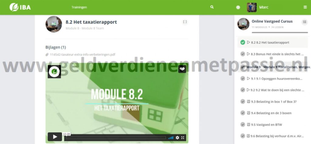 Op deze foto zie je Module 8: Team van de vastgoed cursus van iba coaching