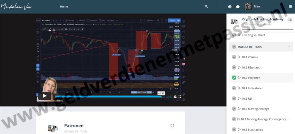 Op deze foto zie je Module 10 - Tools van de Crypto en Trading Academy