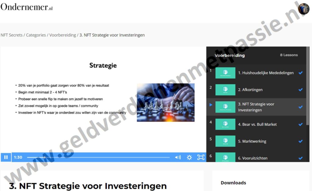 Op deze foto zie je Module 1: Voorbereiding van NFT secrets