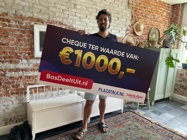 Op deze foto zie je Bas Urlings van Plaztalk
