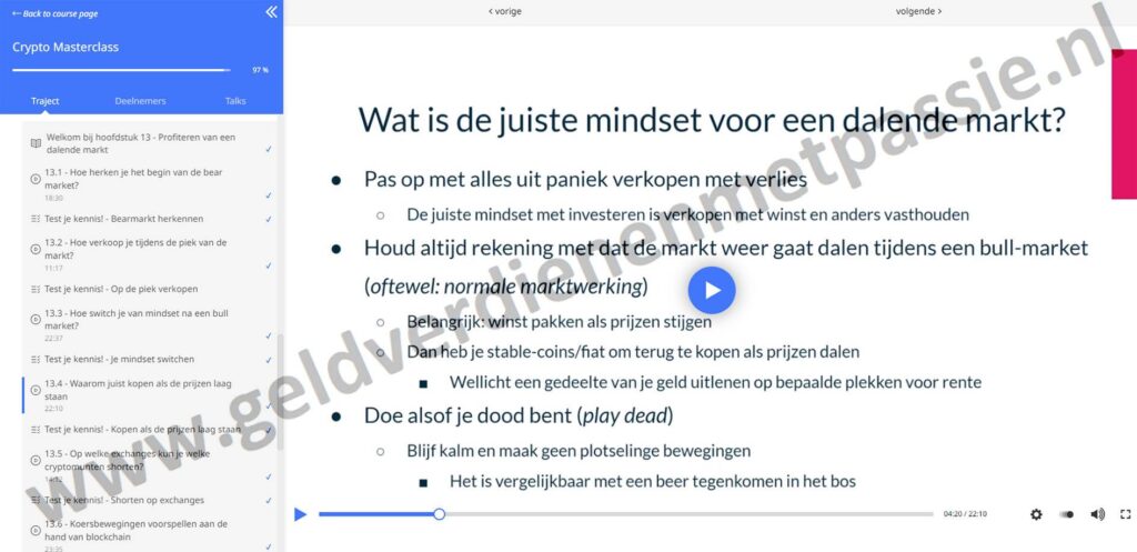 Op deze foto zie je #5 AllesOverCrypto: Money Mastery van Beste crypto trading cursus