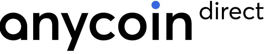 Op deze foto zie je het Anycoin direct logo, de #7 van beste crypto broker