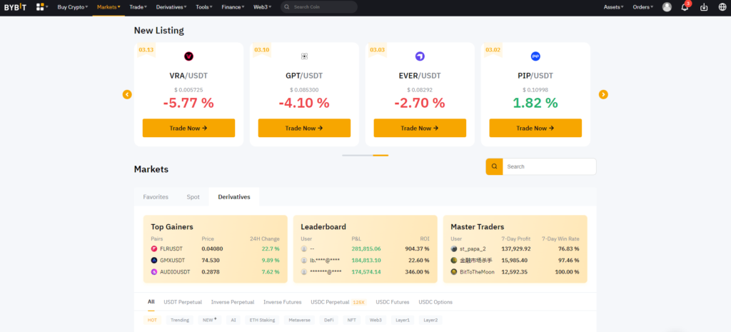 Op deze foto zie je de nummer #7 Bybit van beste crypto broker