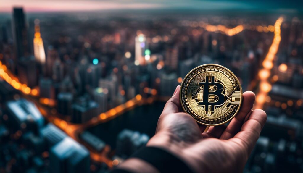 Op deze foto zie je Bitcoin