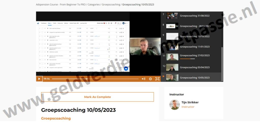 Op deze foto zie je de Bonus #2 – Groepscoaching van de Amazon FBA-cursus