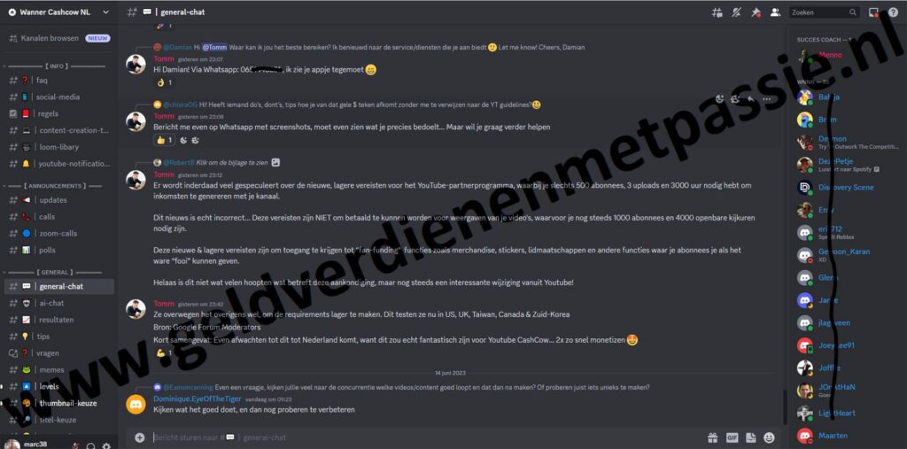 Op deze foto zie je Bonus #1: Wanner Cashcow NL Discord Community (300+ gelijkgestemde) van de Wanner Cash Cow (Wanner Aarts)
