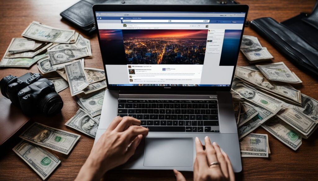 Op deze foto zie je een laptop om geld te verdienen met een webshop