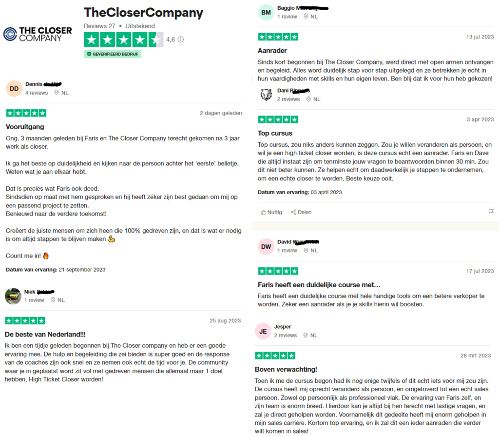 Op deze foto zie je Faris Ibrahim trustpilot ervaringen