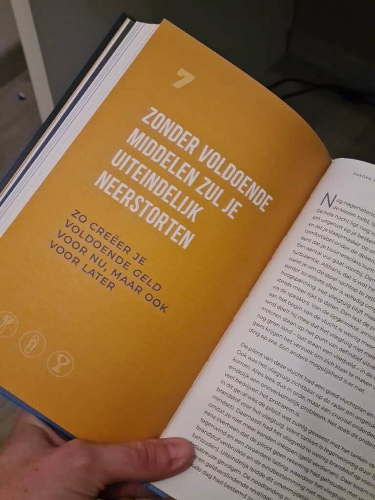 Op deze foto zie je hoofdstuk 7 van het boek Relaxed Vlammen van John Slabbekoorn van Lifestyle Of Business