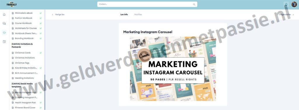 Op deze foto zie je Instagram planners als PLR product