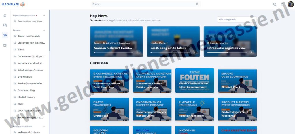 Op deze foto zie je de online omgeving van de Eindbasdeal