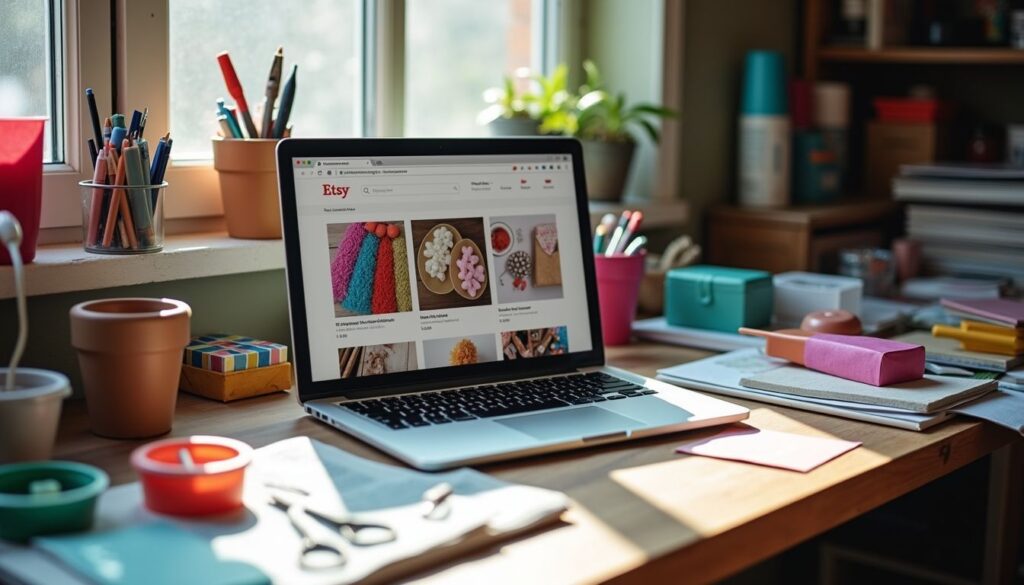 op deze foto zie je Etsty in vergelijking met Etsy Shop en Affiliate Marketing