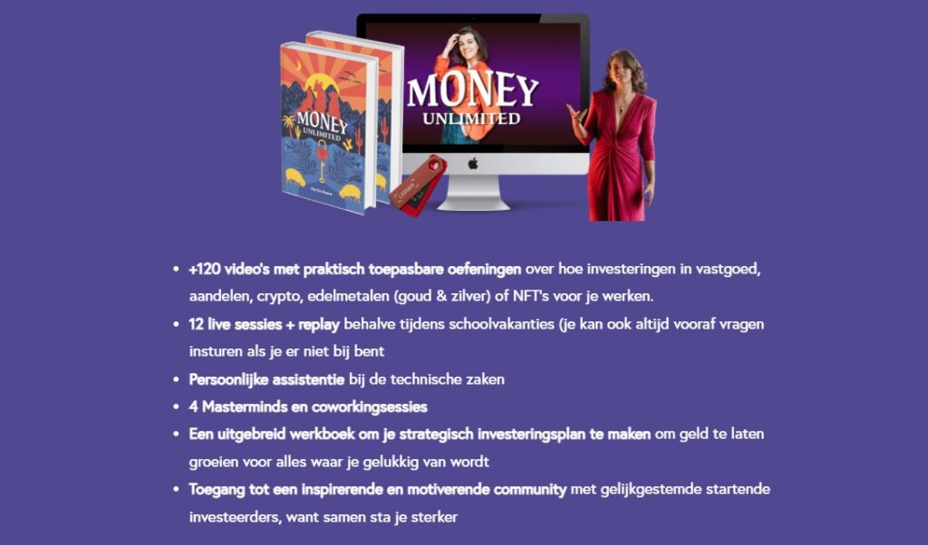 Op deze foto zie je de inhoud van Money unlimited van Kim de Graeve