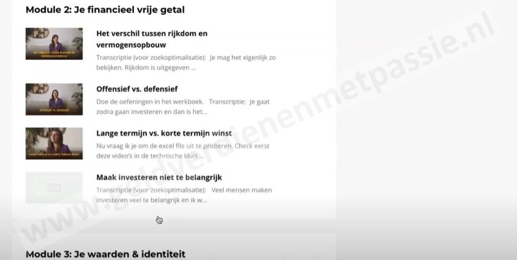 Op deze foto zie je module 2 van de Money Unlimited