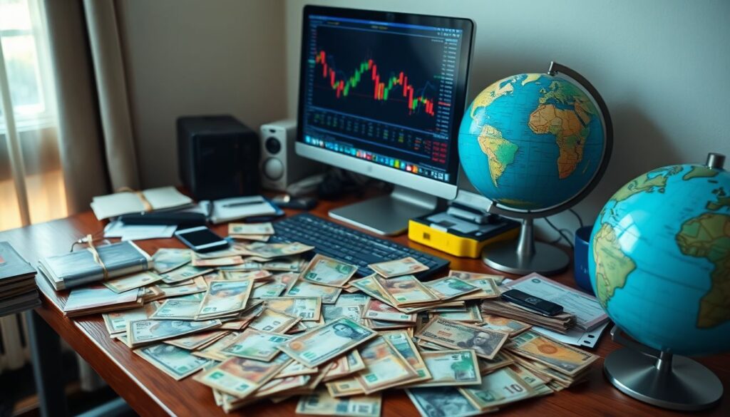 Op deze foto zie je forex traden