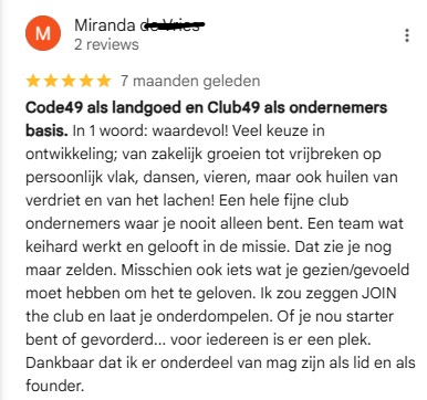 Op deze foto zie je Club49 ervaringen van tibor olgers